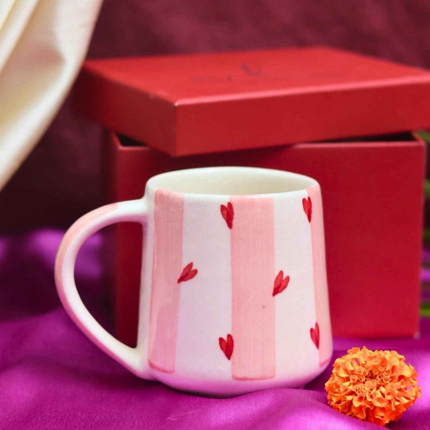 Striped Love Mug in a Gift Box