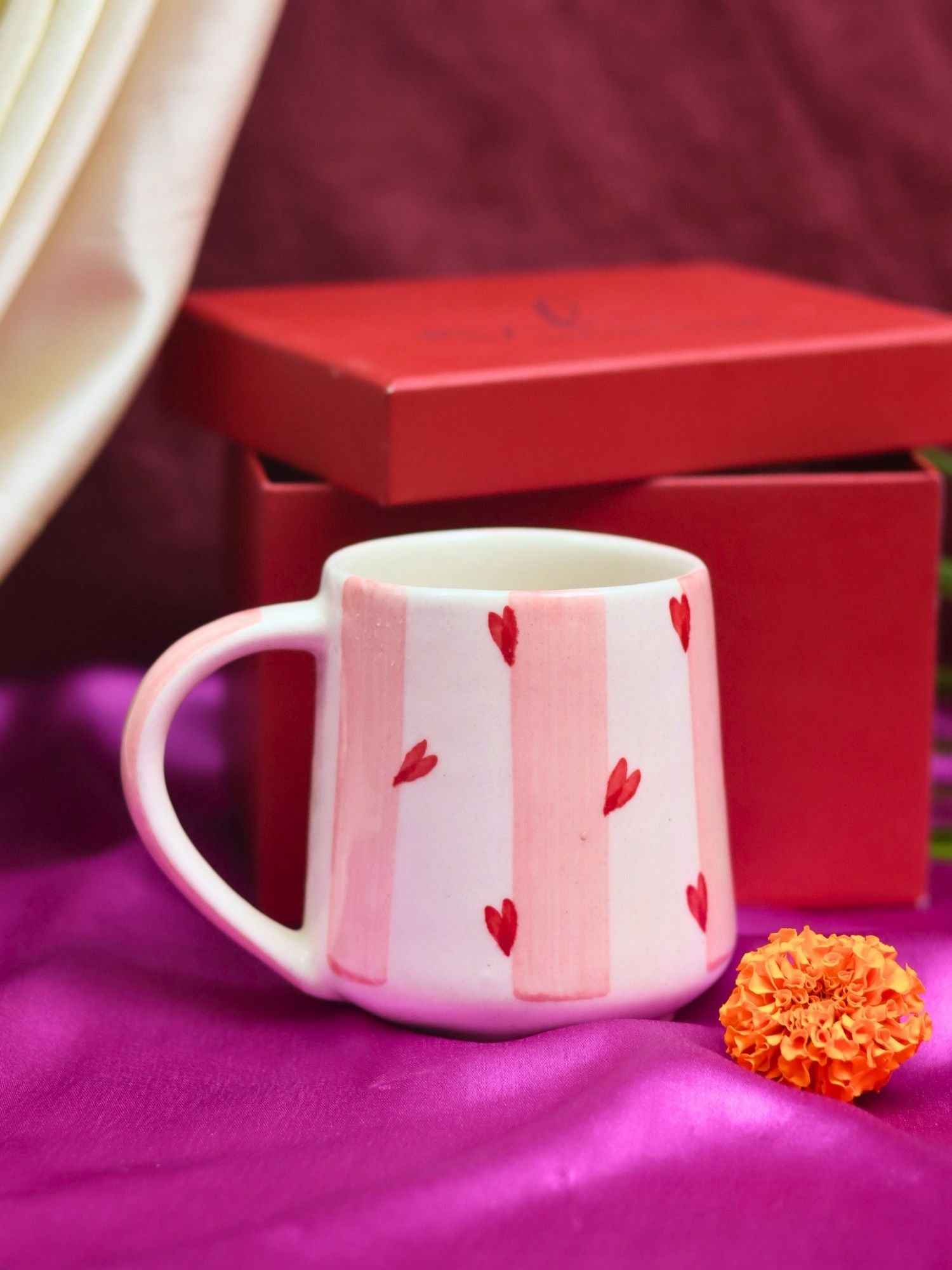 Striped Love Mug in a Gift Box