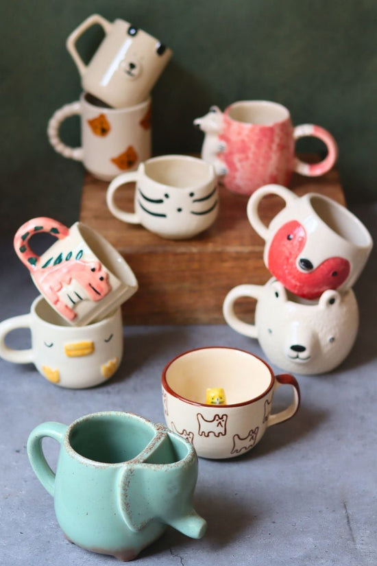 Set of 10 Animal Kingdom Mugs Combo (for the price of 5) with premium quality material