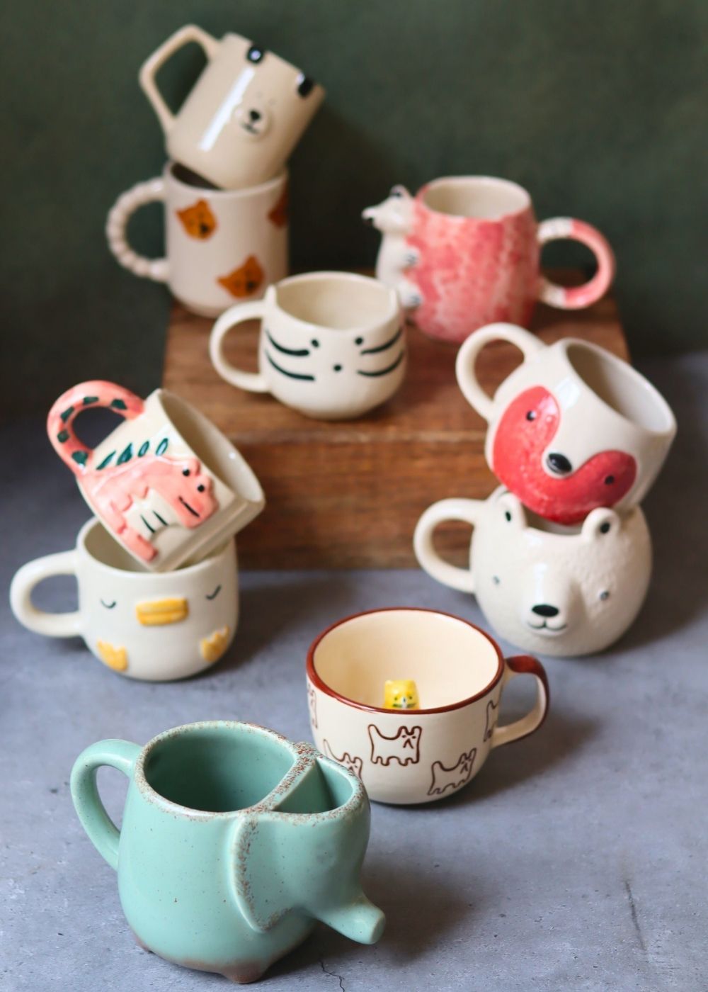 Set of 10 Animal Kingdom Mugs Combo (for the price of 5) with premium quality material