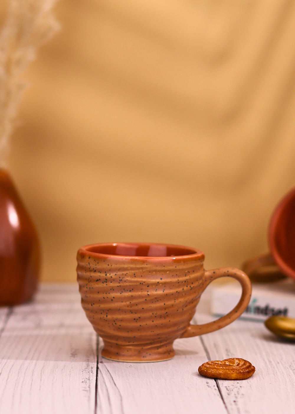 brown torrent cup with beautifully design 