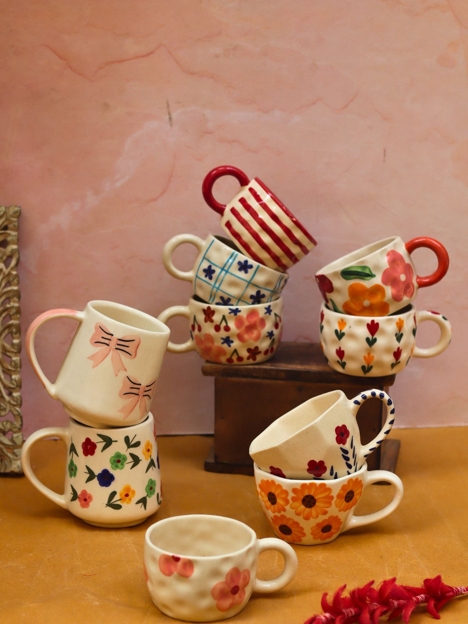 Set of 10 Morning Blossom Mugs (for the price of 7)