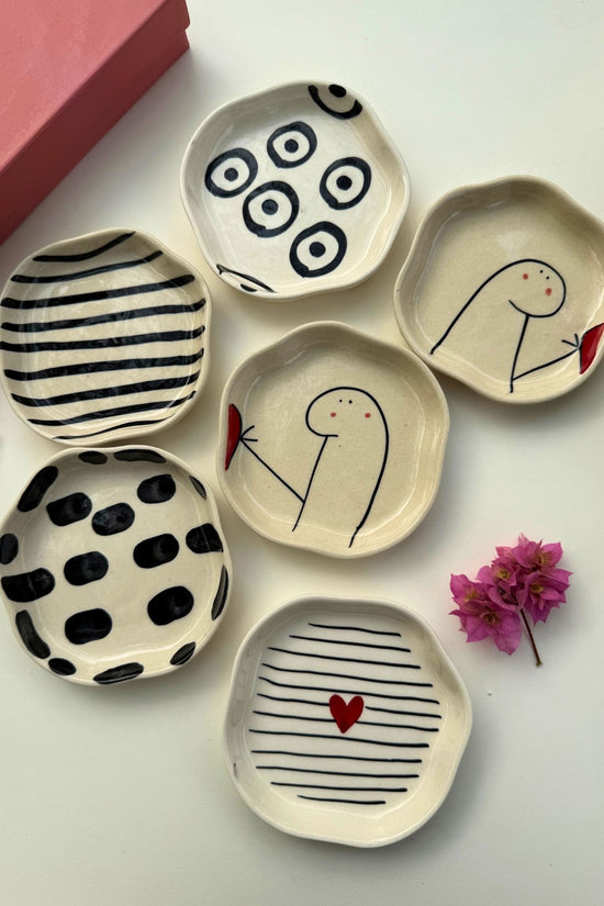 Set of 6 Tasty Treat Handmade Dessert plate (for the price of 5)