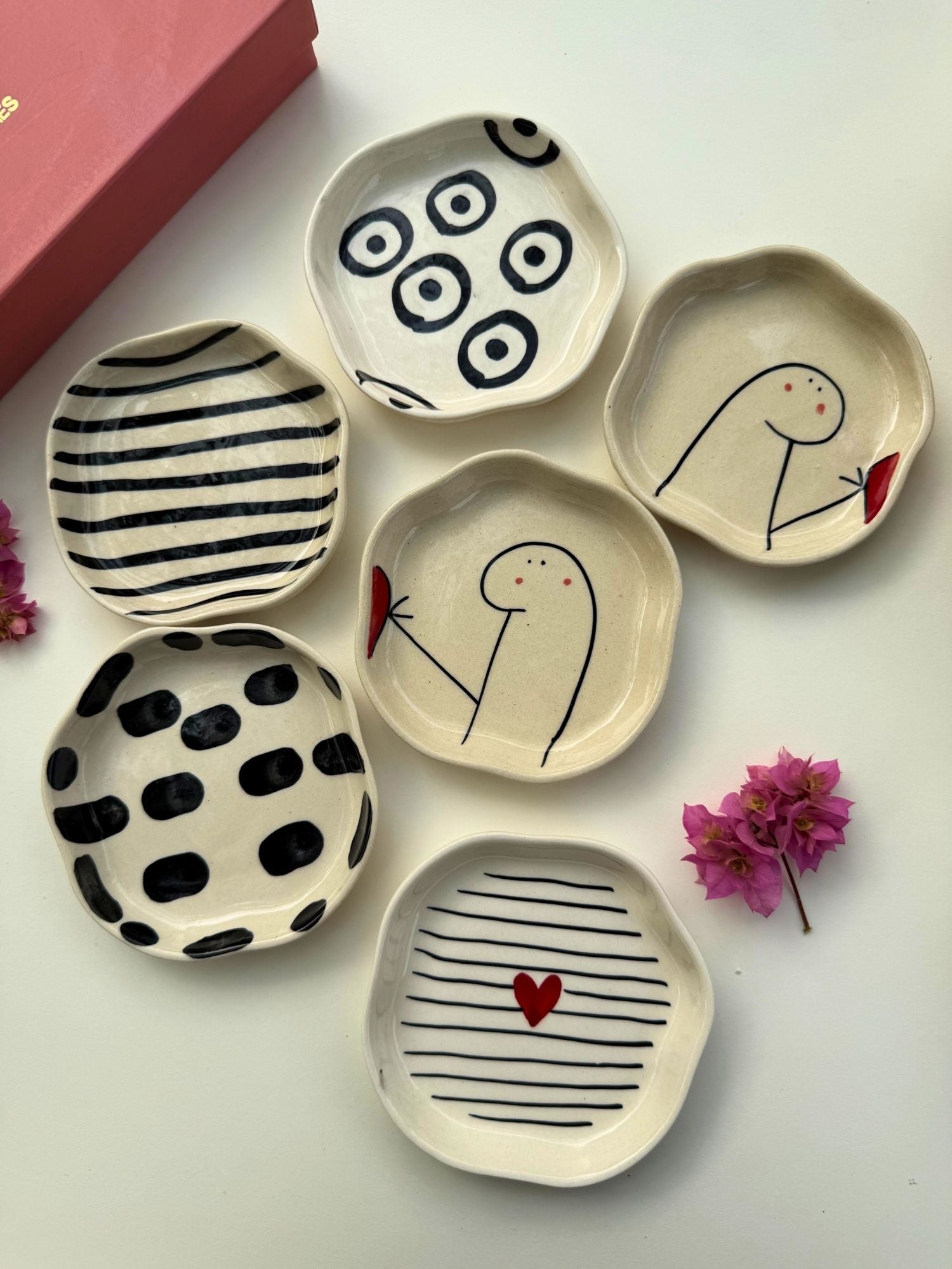 Set of 6 Tasty Treat Handmade Dessert plate (for the price of 5)