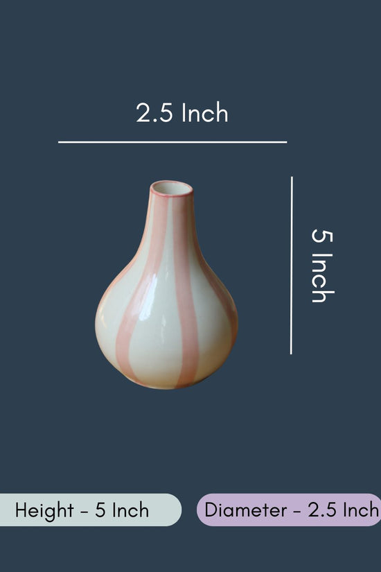 Striped Vase - Pink