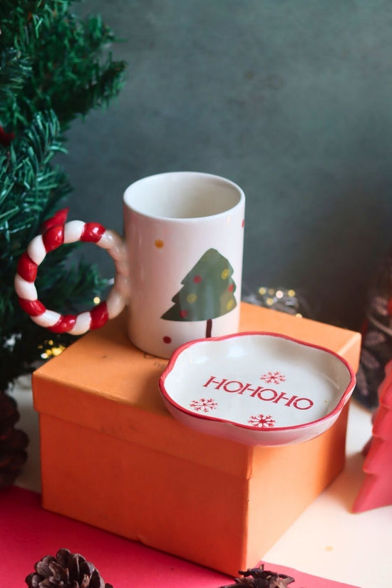 The OG Christmas Mug & HOHOHO Handmade Dessert Plate in a Gift Box with premium quality material