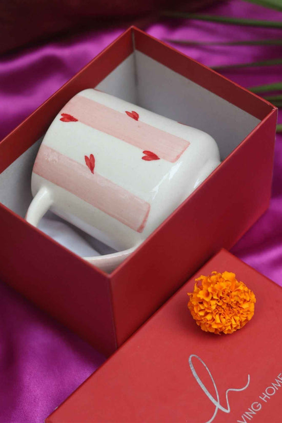 Striped Love Mug in a Gift Box