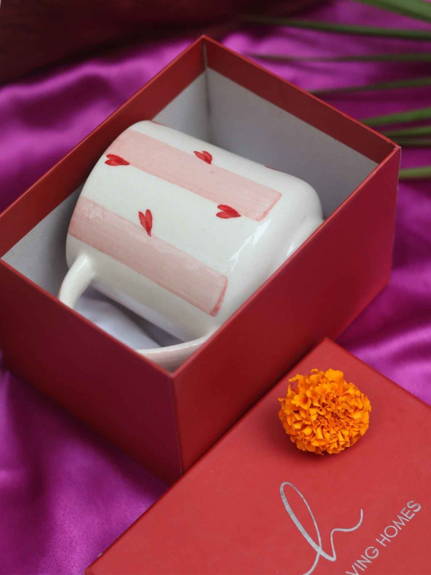 Striped Love Mug in a Gift Box