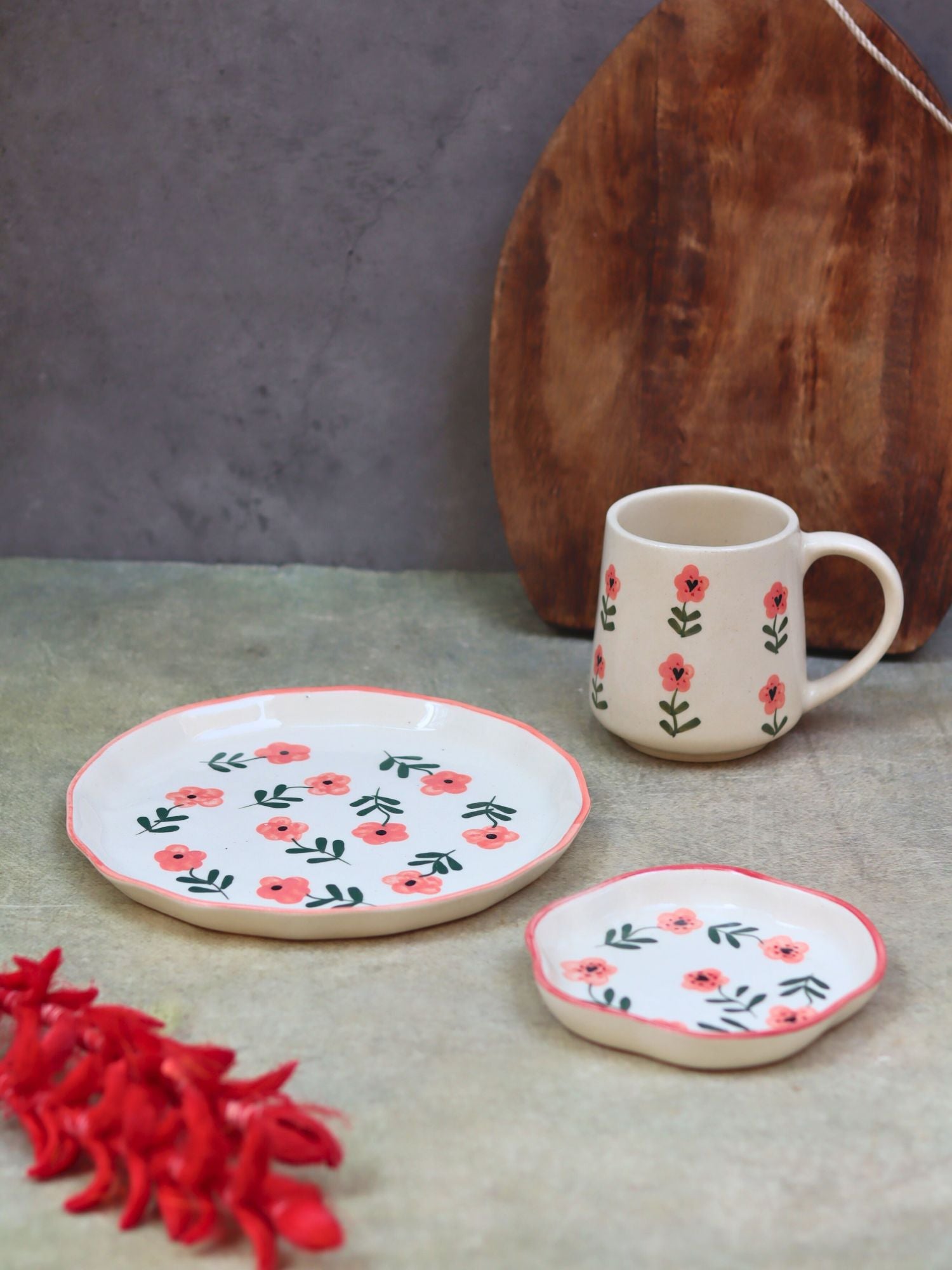 handmade Set of 3 - Poppy Flower Combo