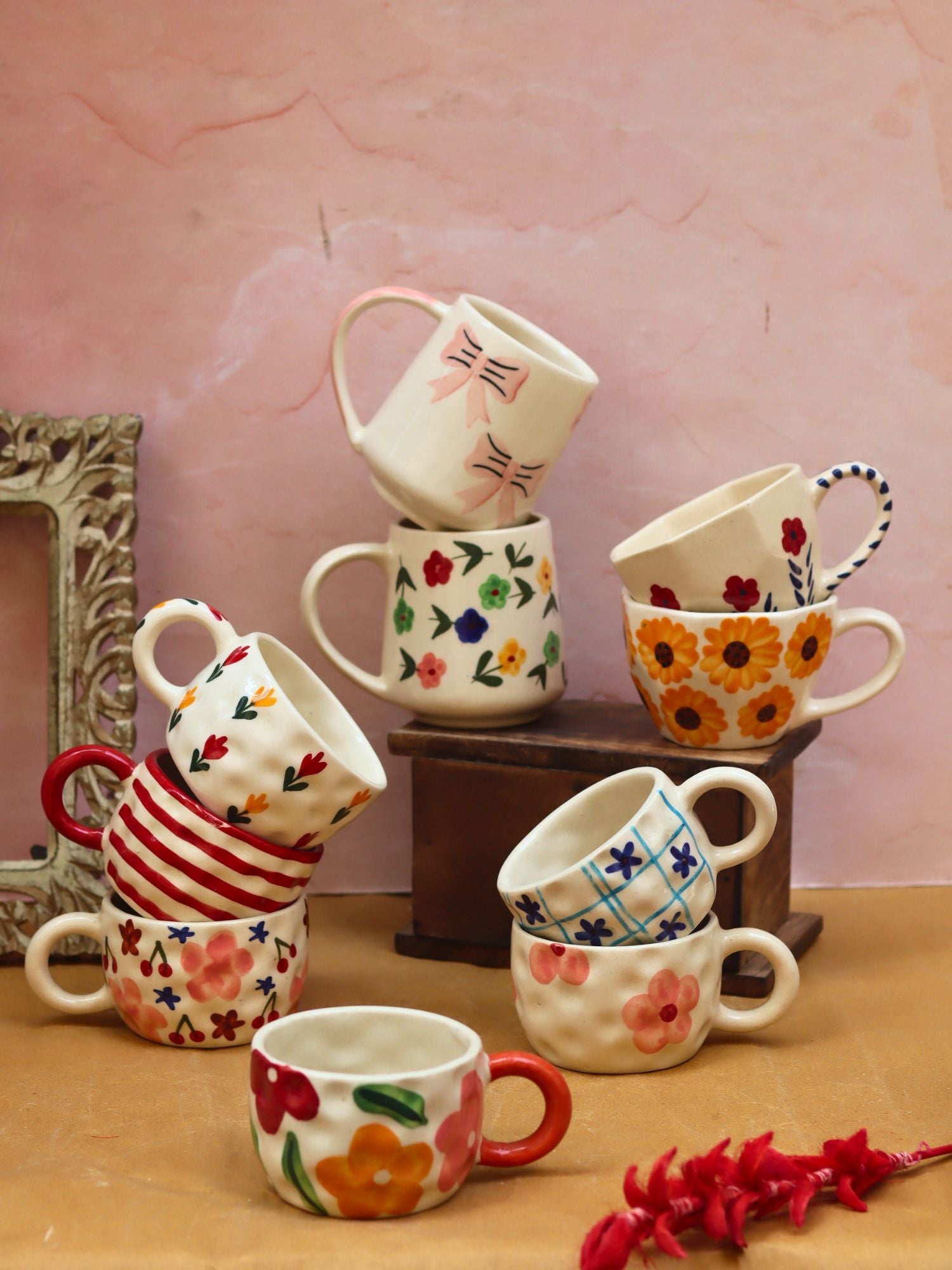 Set of 10 Morning Blossom Mugs (for the price of 7)
