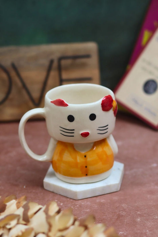 Hello kitty mug handmade in India