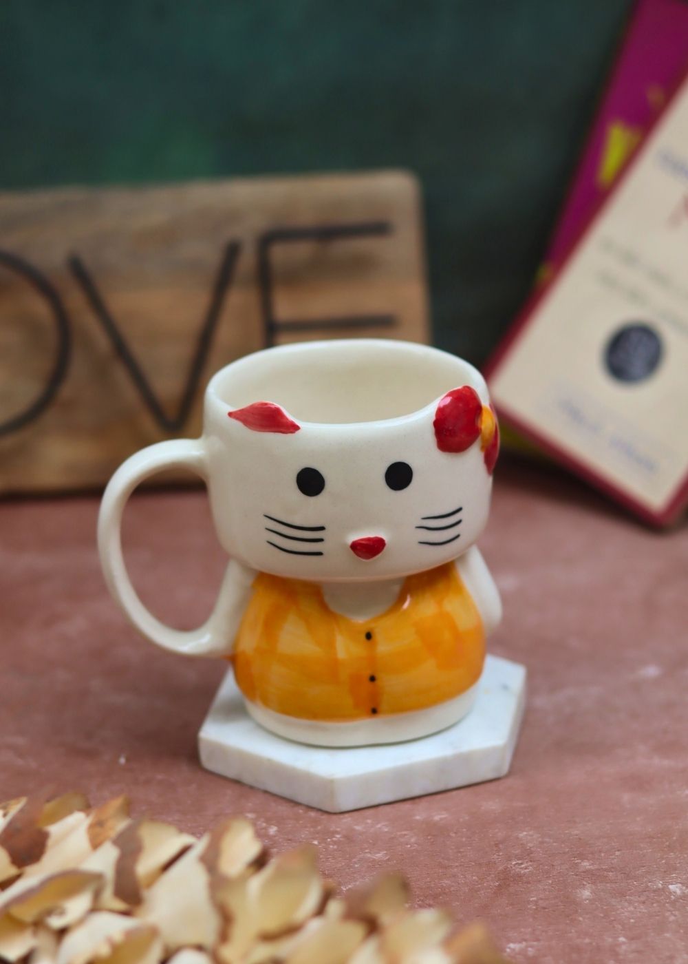 Hello kitty mug handmade in India