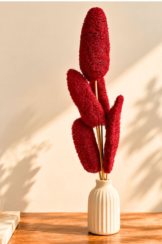 Handmade Red Lofah Bunch