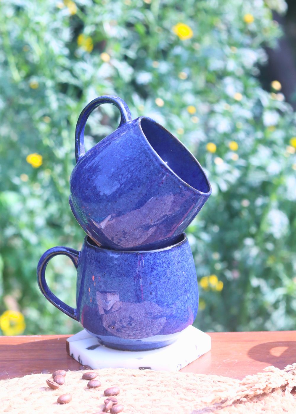 Handmade Cozy Blue Coffee Mug