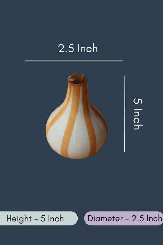 Striped Vase - Yellow