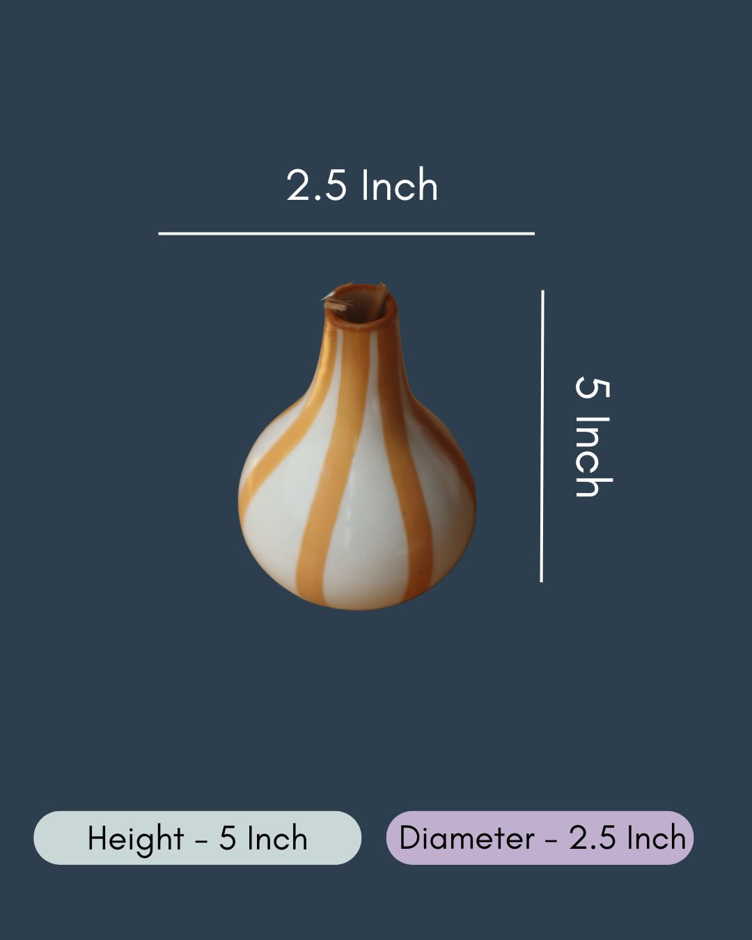 Striped Vase - Yellow