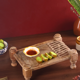 Wood Chaarpai Serving Tray