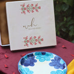 Blue Floral Plate in a Gift Box made by ceramic