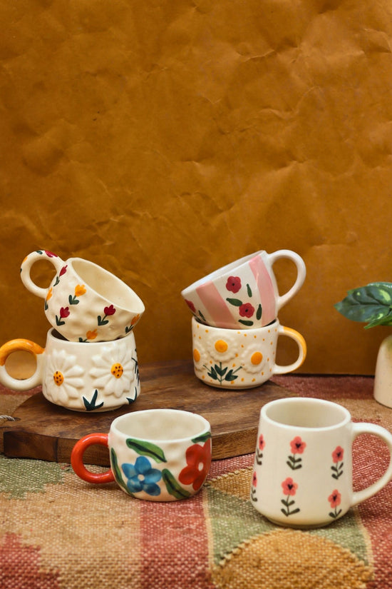 Set of 6 Modern Ceramic Mugs combo (for the price of 5) made by ceramic