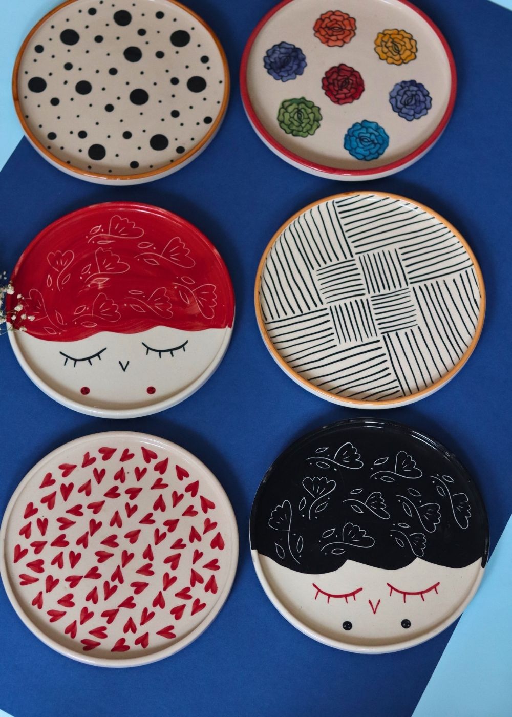 Set of 6 Delightful Platter (for the price of 5) made by ceramic