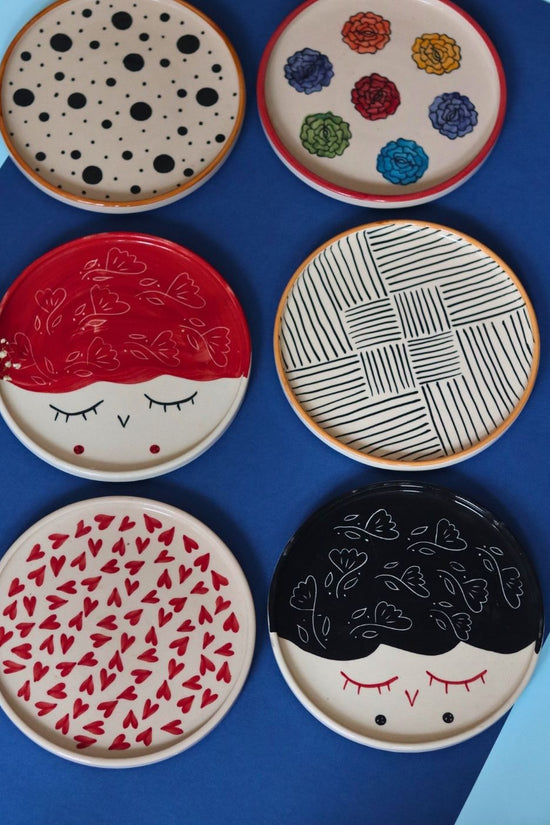 Set of 6 Delightful Platter (for the price of 5) made by ceramic