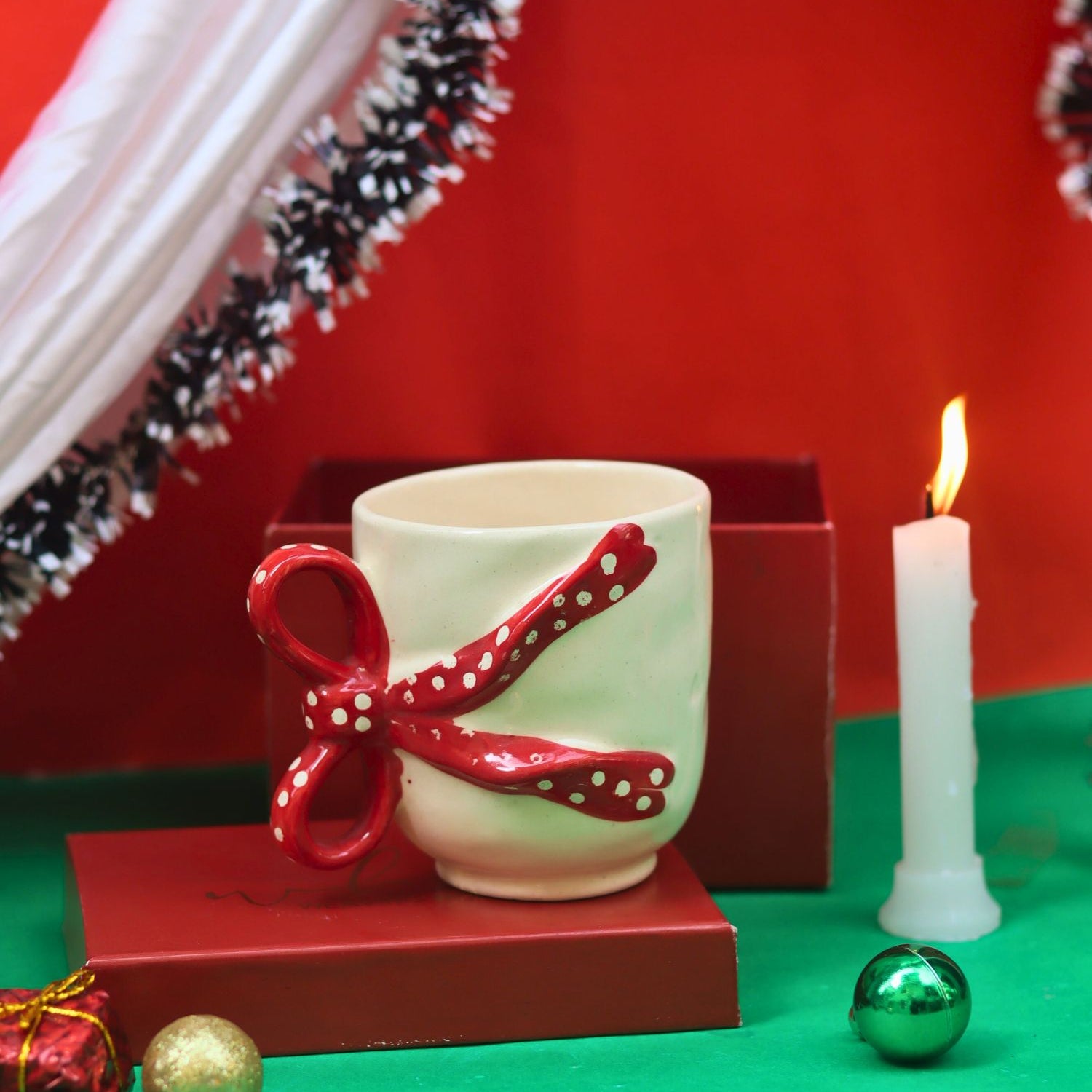 handmade Pinteresty Bow Mug in a Gift Box