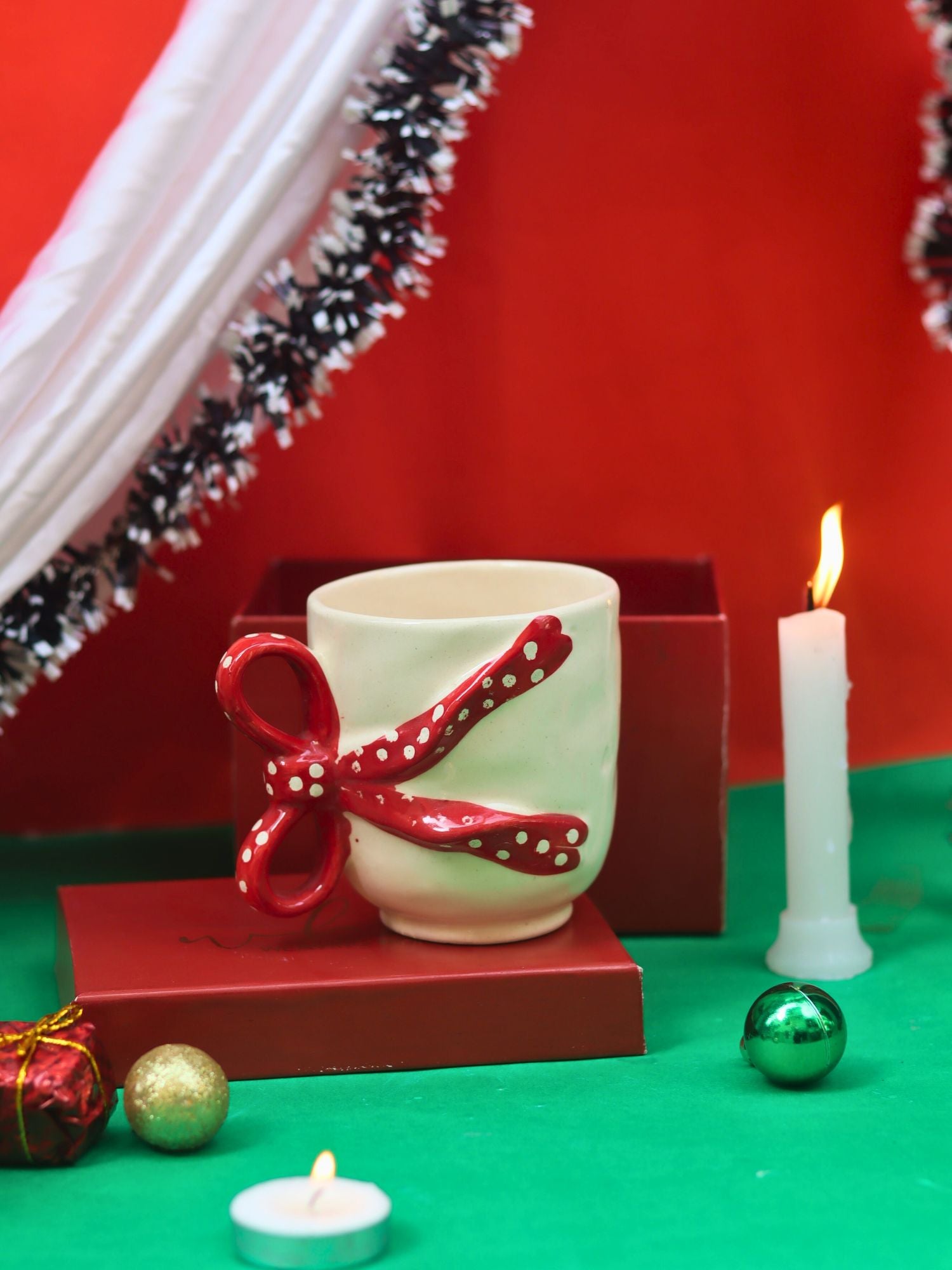 handmade Pinteresty Bow Mug in a Gift Box