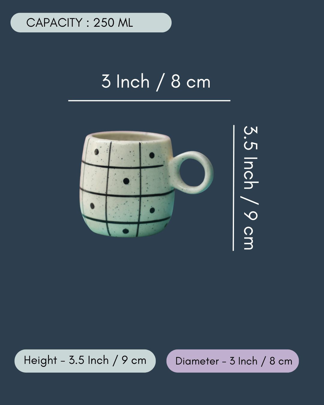 Black Polka Cuddle Mug  // Cuddle Mugs