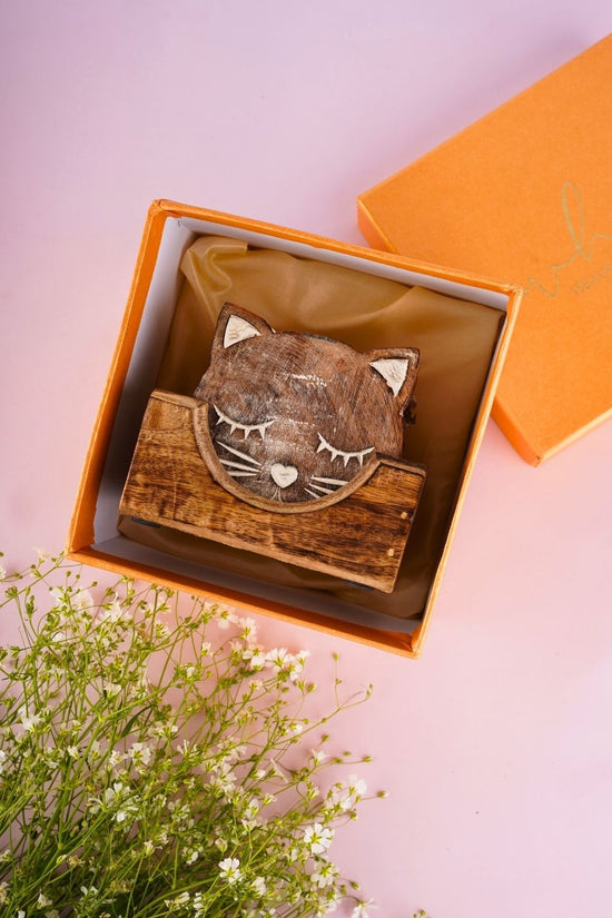 wood cat coaster for you table....