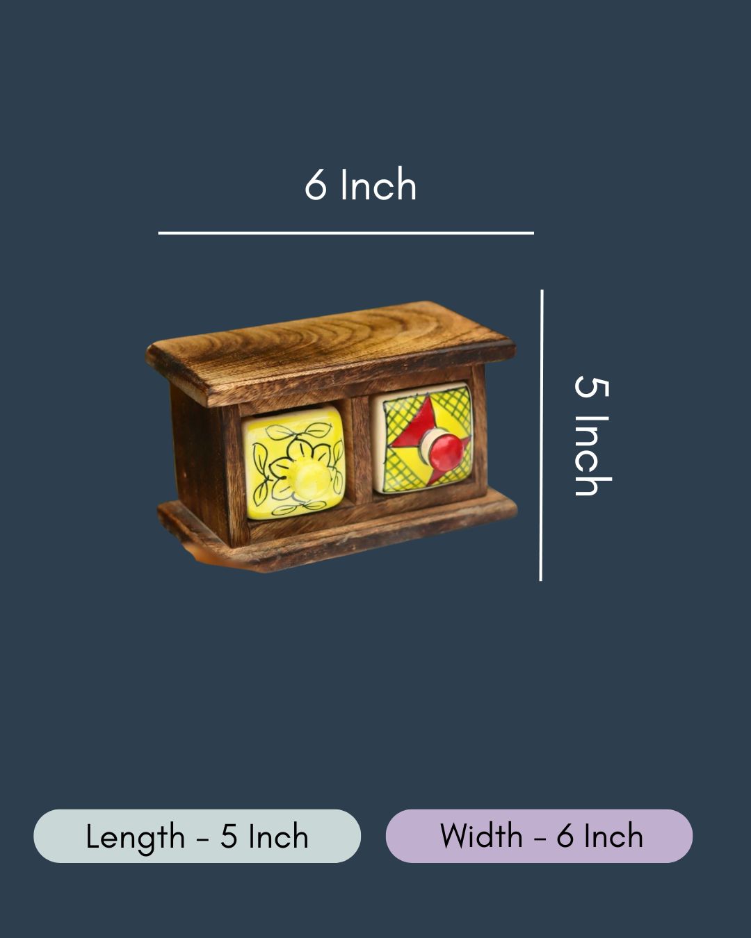 Wooden Decor Drawer – Tribal Glow