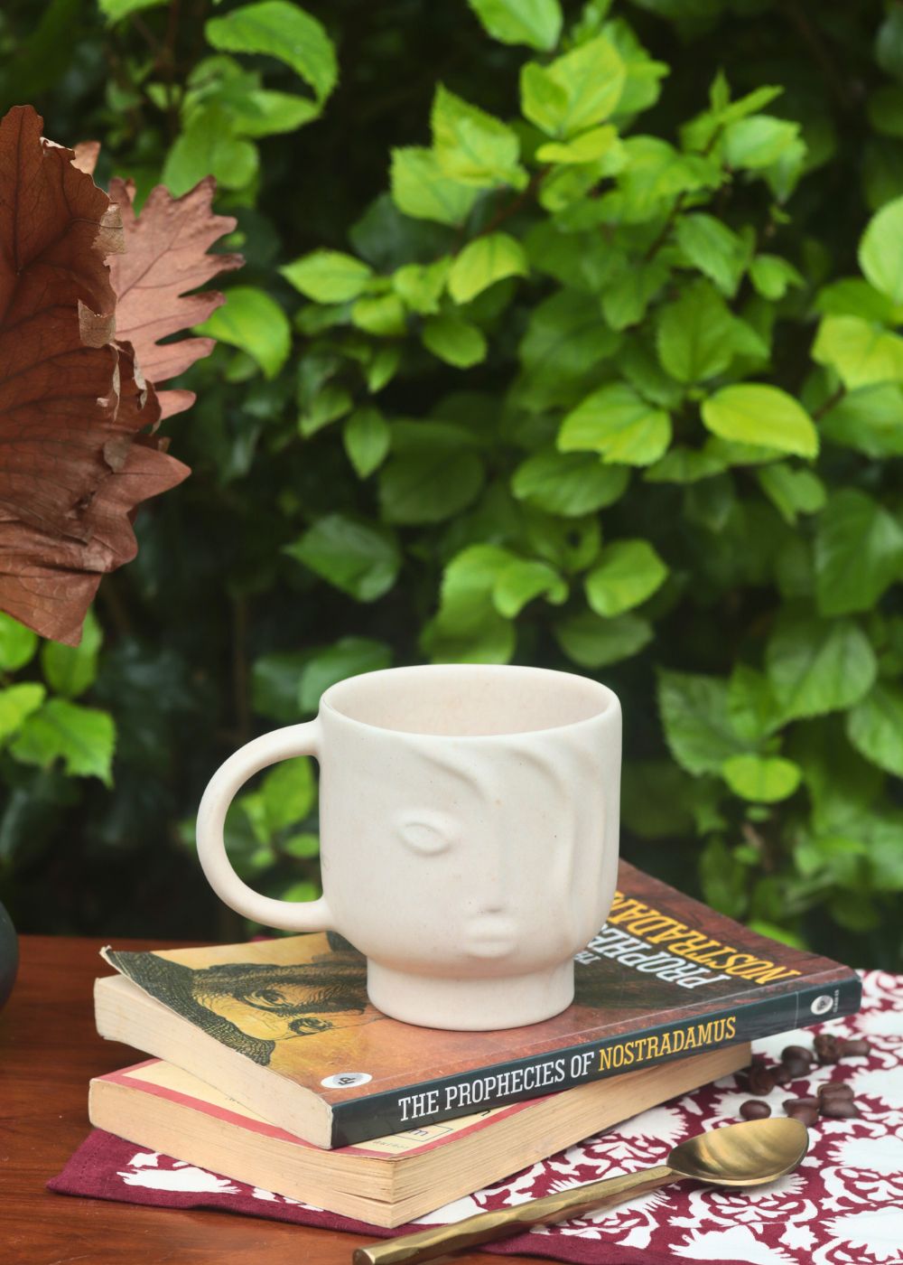 handmade abstract face mug