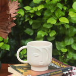 handmade abstract face mug