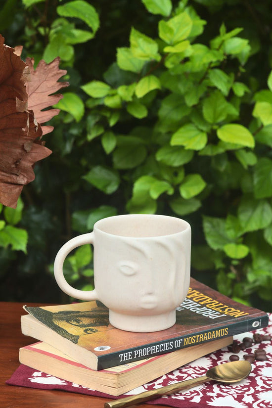 handmade abstract face mug