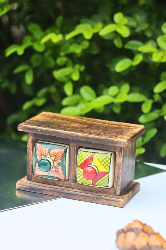 Handmade Wooden Decor Drawer – Abstract Bliss