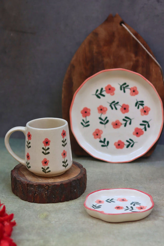 Set of 3 - Poppy Flower Combo made by ceramic