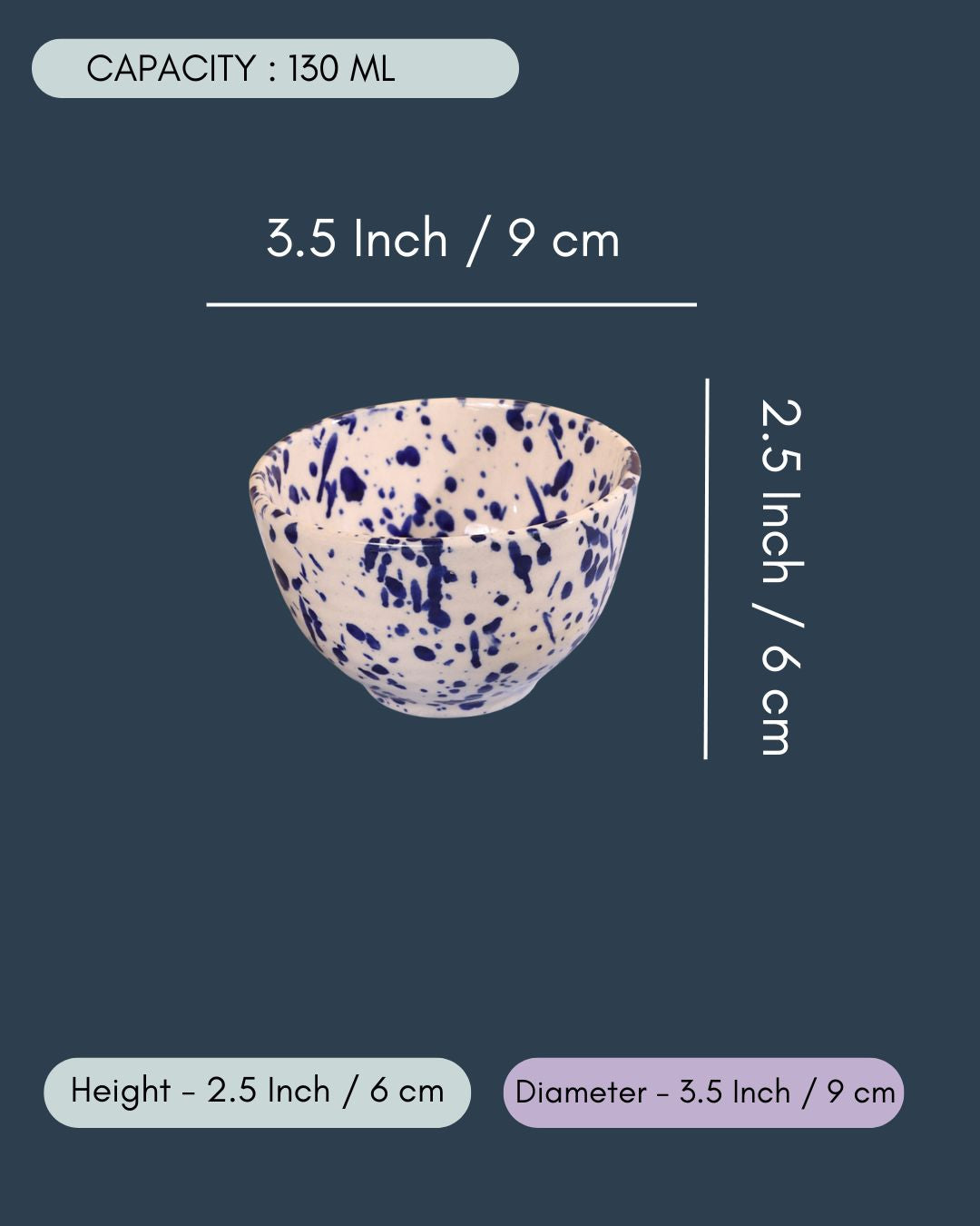 Blue Flecked Katori