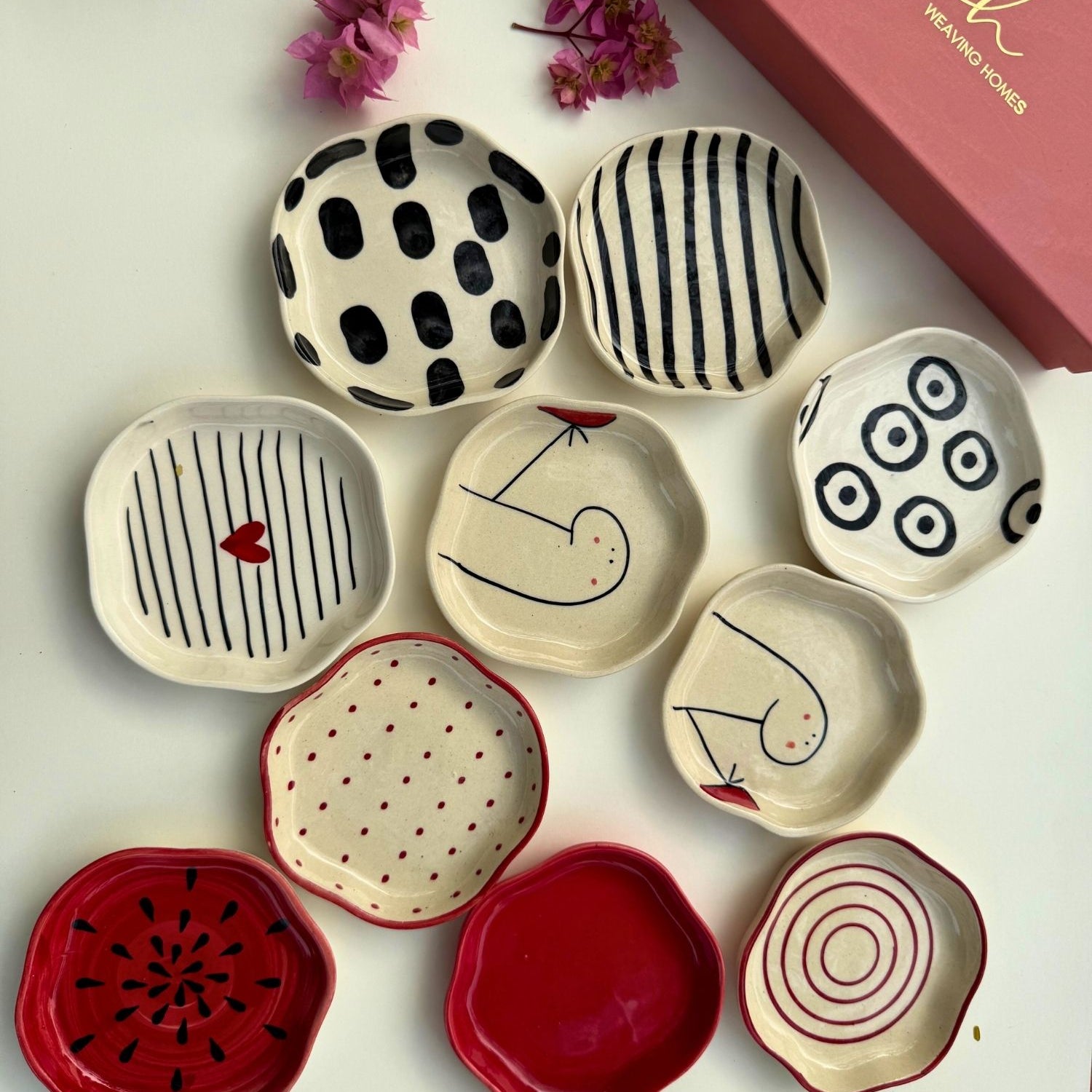 Set of 10 Bite Bliss handmade dessert plate (for the price of 7) made by ceramic