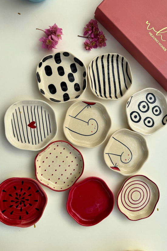 Set of 10 Bite Bliss handmade dessert plate (for the price of 7) made by ceramic