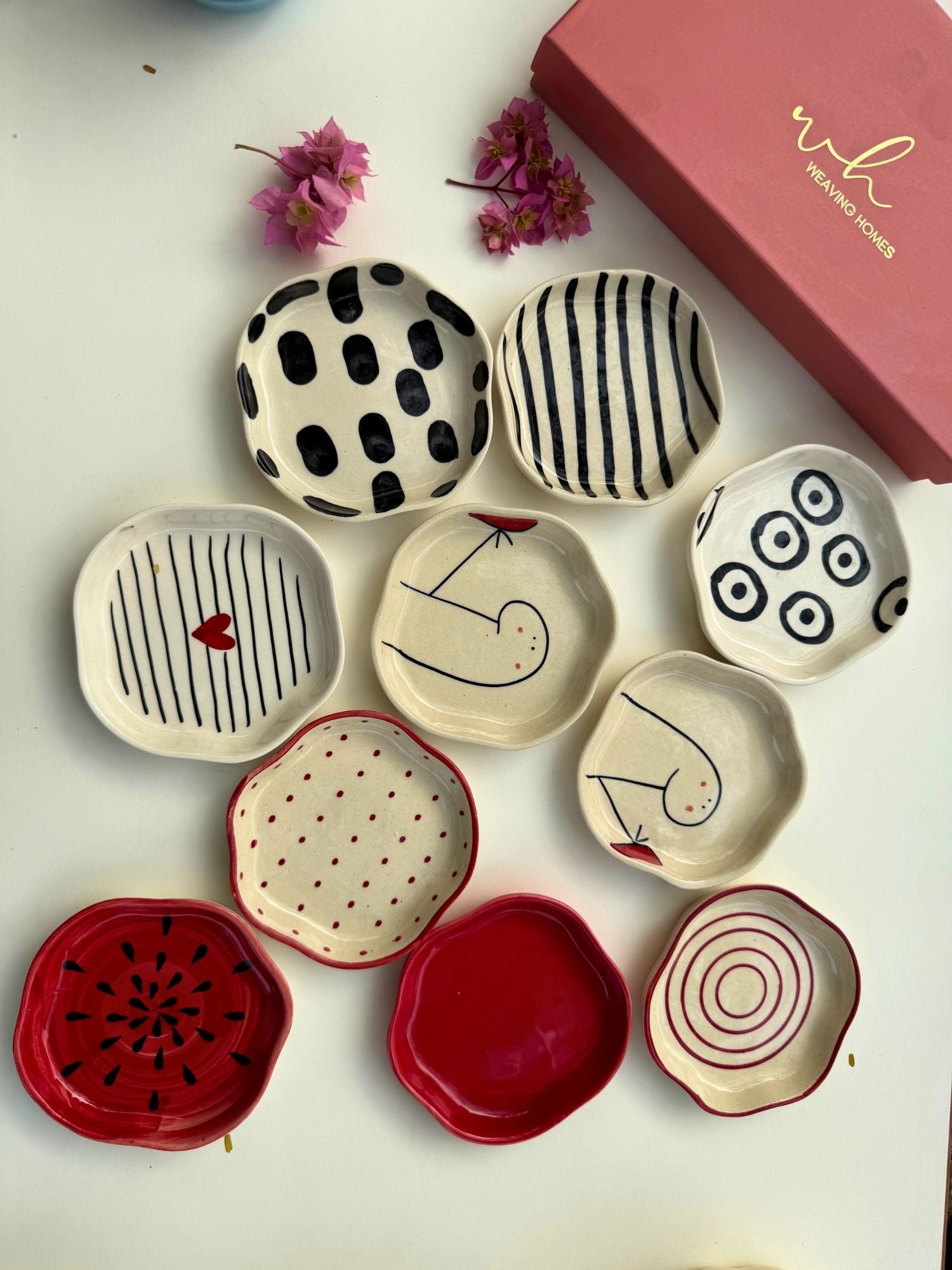 Set of 10 Bite Bliss handmade dessert plate (for the price of 7) made by ceramic