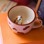 dog mug in a gift box handmade in india