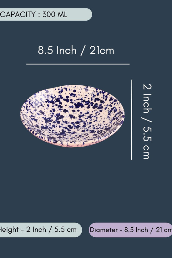 Blue Flecked Pasta Bowl