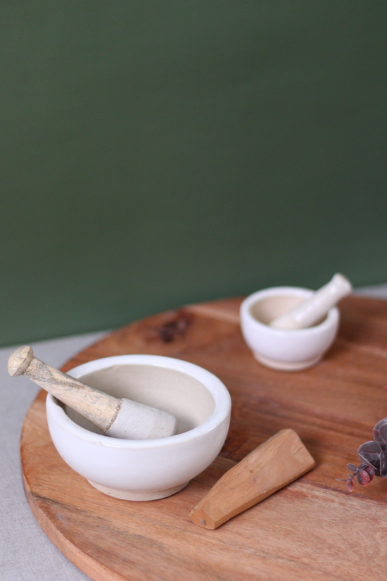 Handmade stunning marble mortar & pestle 