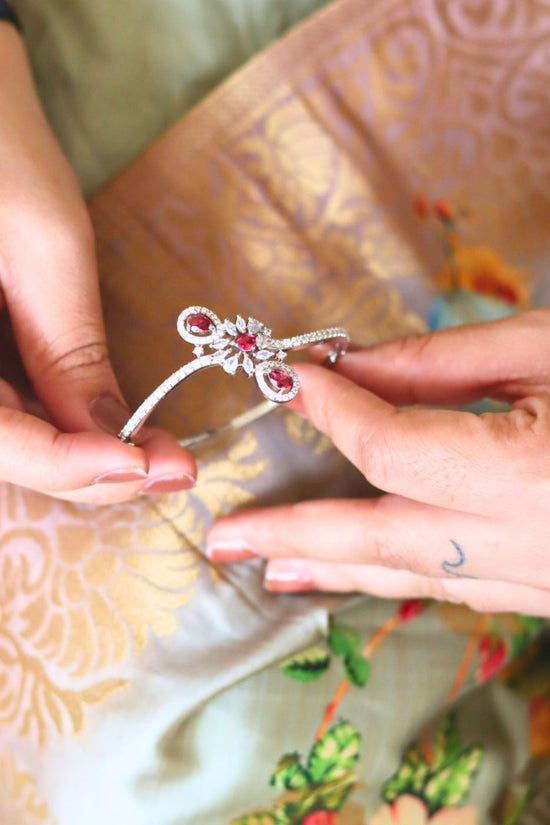 Ruby Elegance Bracelet handmade in India