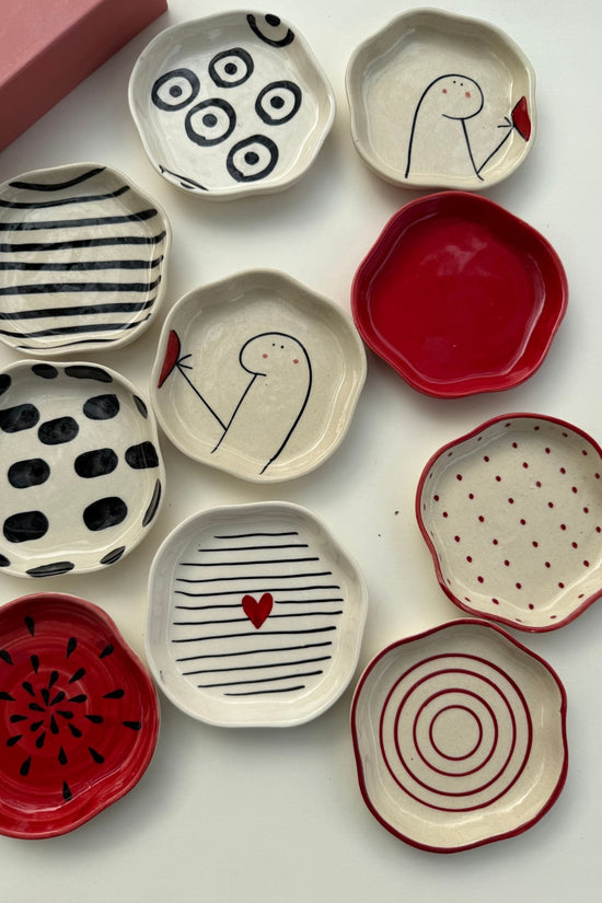 Set of 10 Bite Bliss handmade dessert plate (for the price of 7) handmade in India