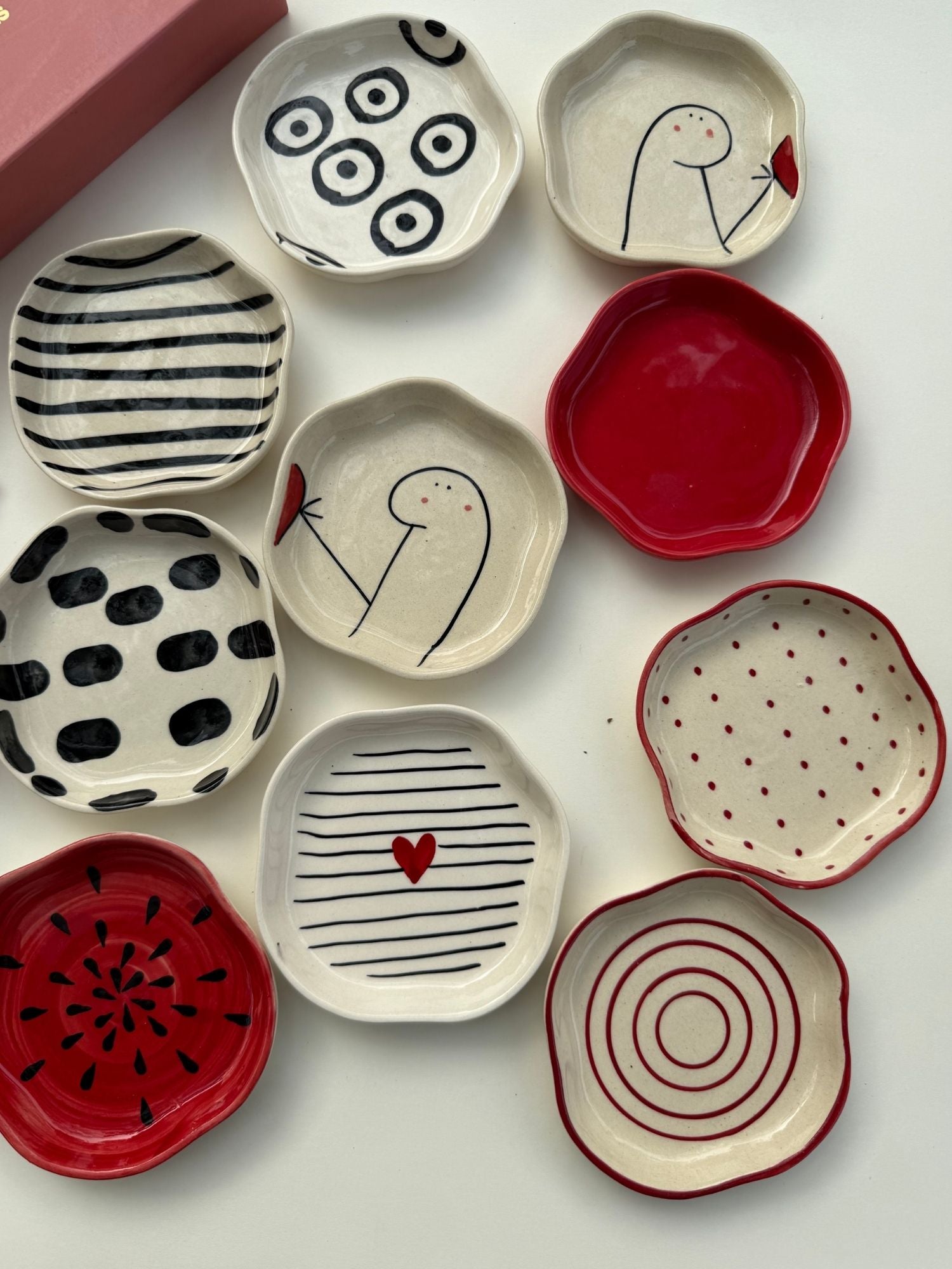 Set of 10 Bite Bliss handmade dessert plate (for the price of 7) handmade in India