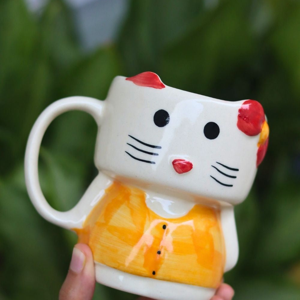 Hello kitty mug made by ceramic