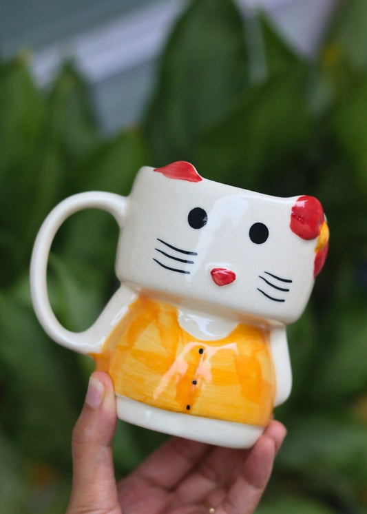 Hello kitty mug made by ceramic