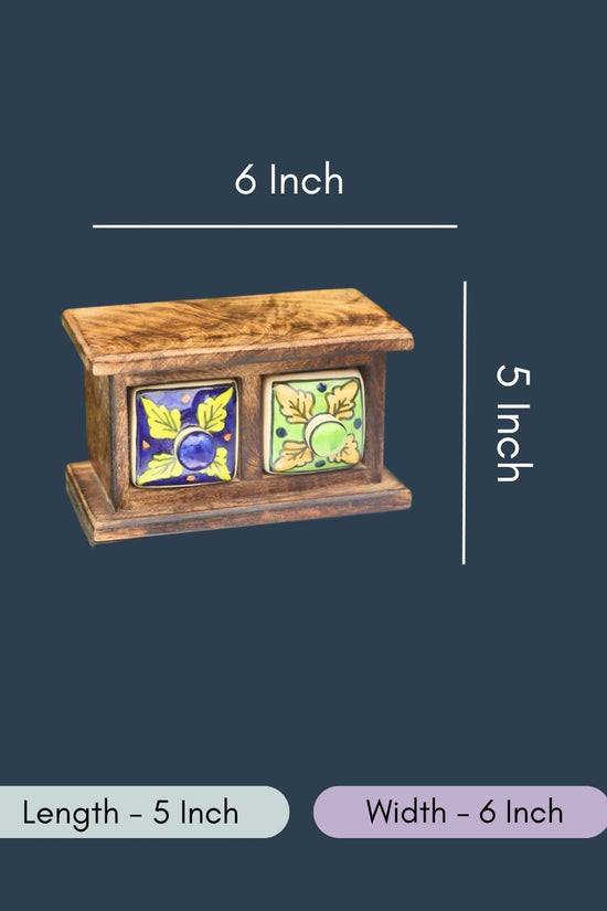 Wooden Decor Drawer – Earth Glow