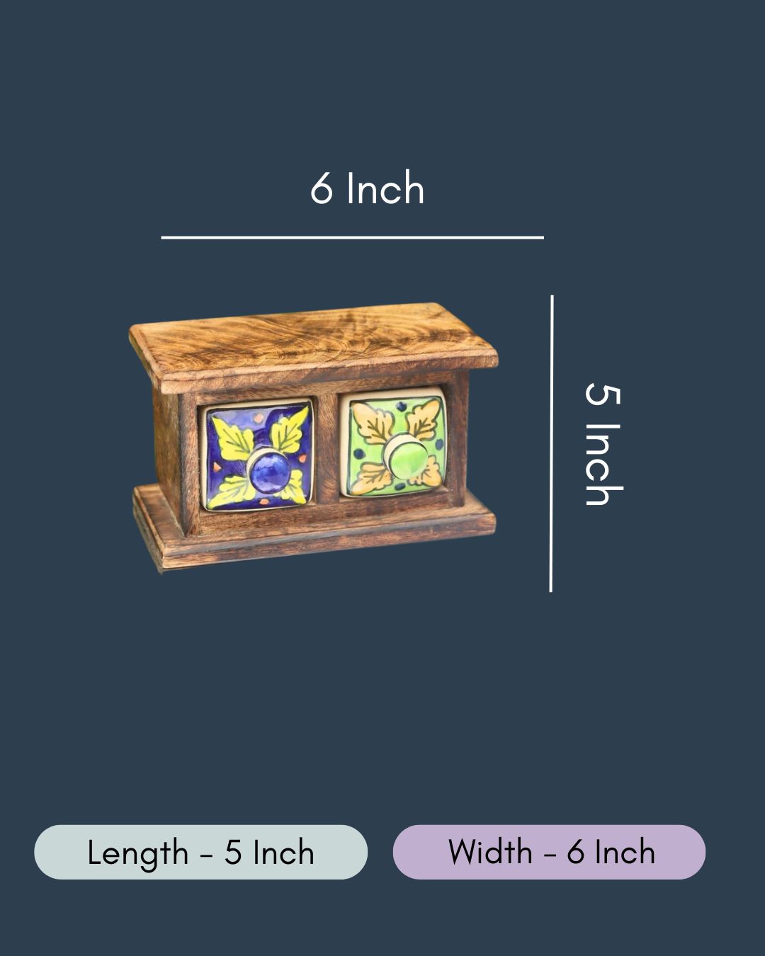 Wooden Decor Drawer – Earth Glow