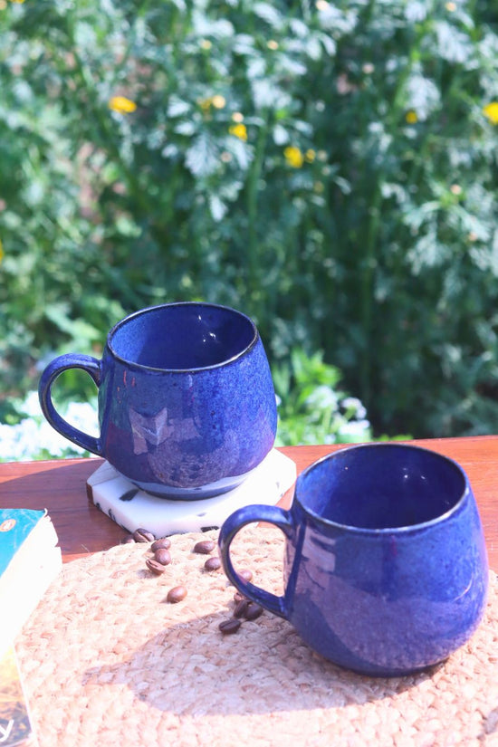 Cozy Blue Coffee Mug handmade in India